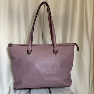 SOLD Perlina Bloom Leather Tote Lilac